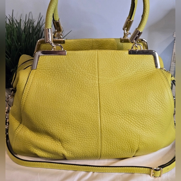 Coach Madison Pinnacle Pebbled Leather Lily Handbag - Picture 2 of 14